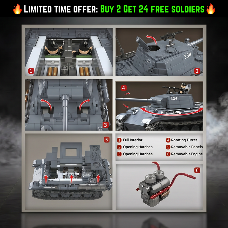 Panther Tank (Grey) | 1180 PCS