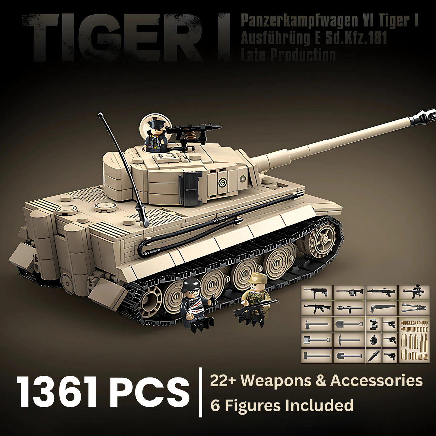 Tiger 1 (Tan) | 1361PCS
