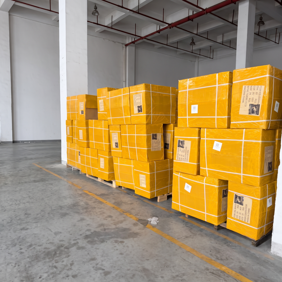 Our Texas warehouse, stock ready to ship