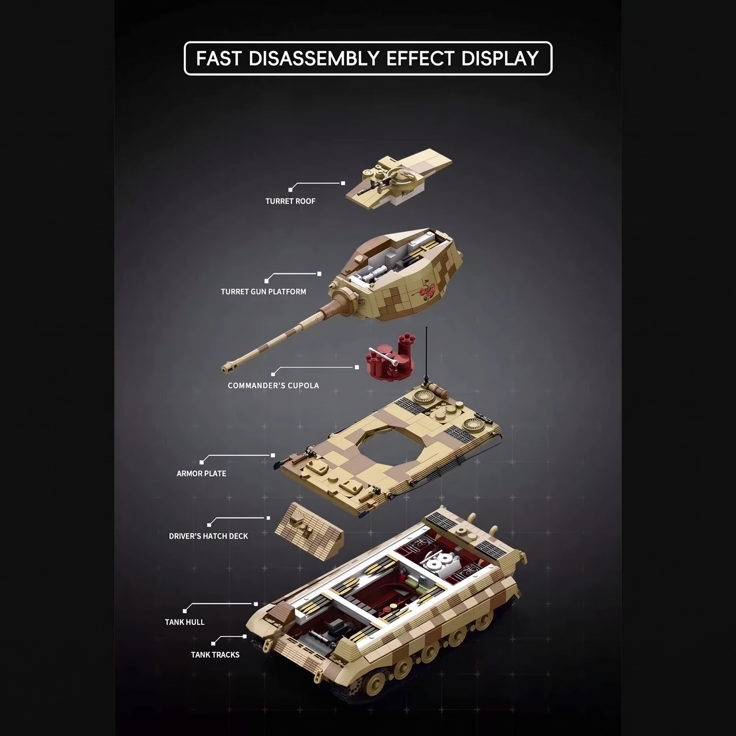 King Tiger Dunkelgelb | 2143 PCS