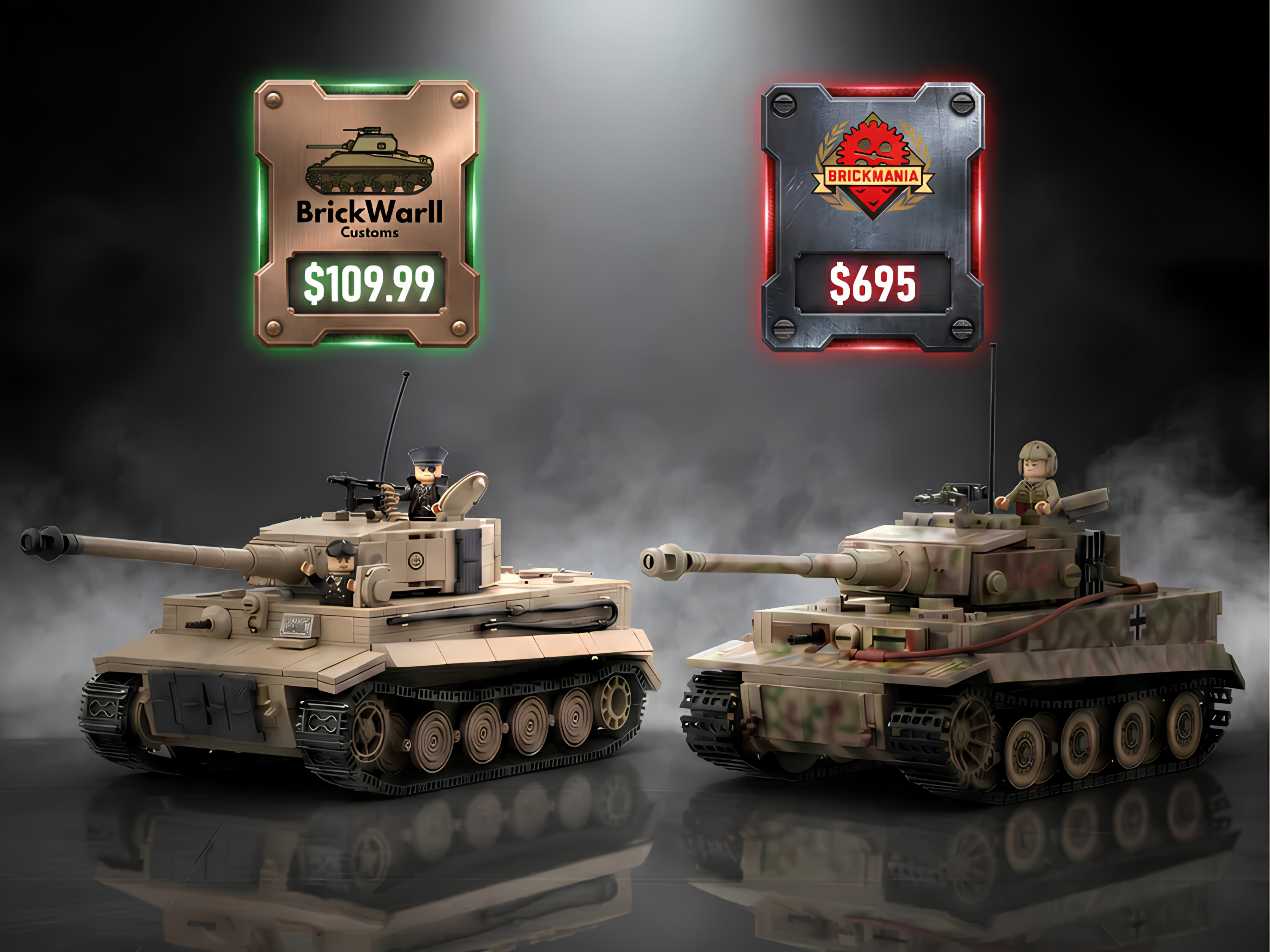 The same set: official LEGO bricks versus BrickWar, 3 to 5x cheaper